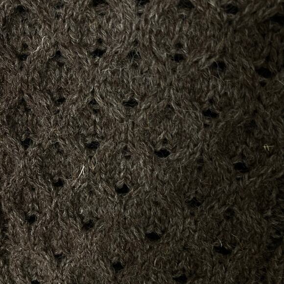NWOT ORVIS Sweater M IRELAND Fisherman Cable-Knit Pure-New-Wool Crew-Neck Brown - Picture 4 of 8